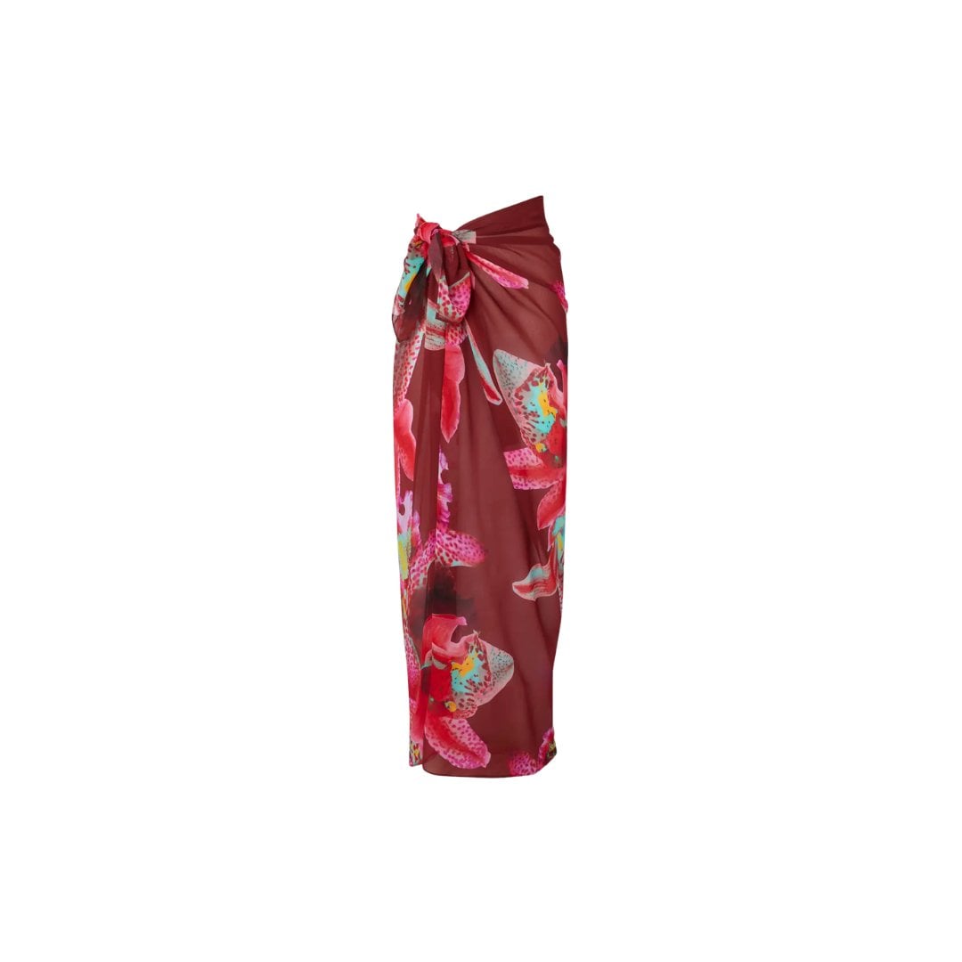 Karen Millen Beach Viscose Georgette Photographic Floral Sarong