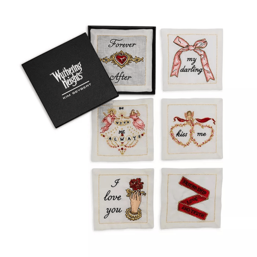Kim Seybert x Wuthering Heights Linen Cocktail Napkins