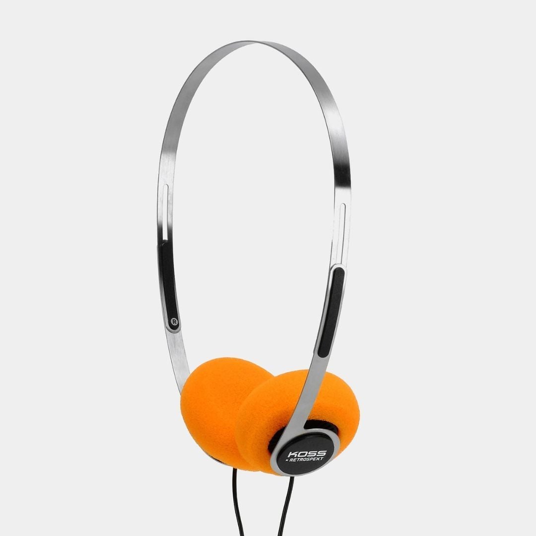 Koss x Retrospekt P 21 Retro Orange Foam On-Ear Headphones