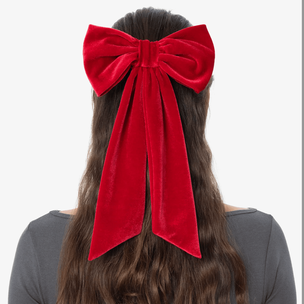 LA Apparel Velvet Long Schoolgirl Bow