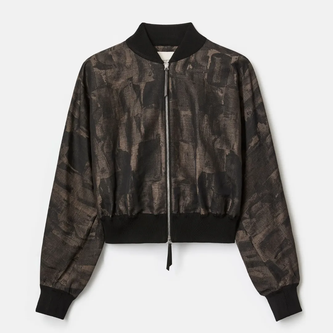 Paintstroke Jacquard Bomber Jacket