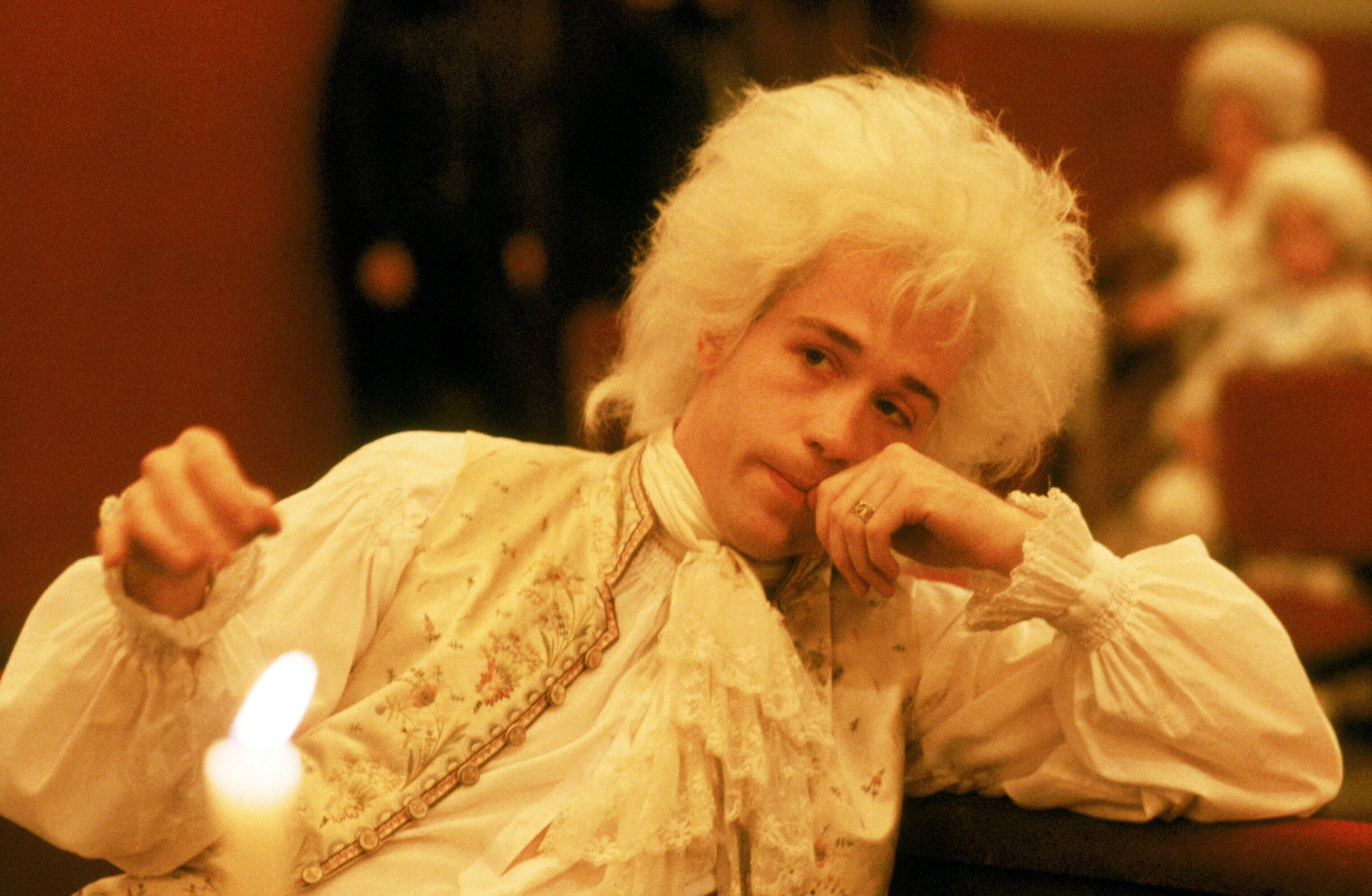 Tom Hulce in "Amadeus".