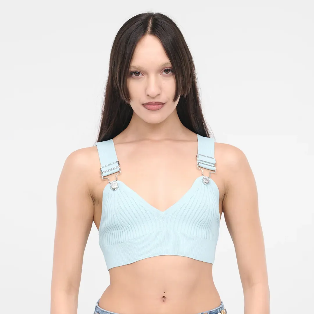 Moschino Suspender Crop Top
