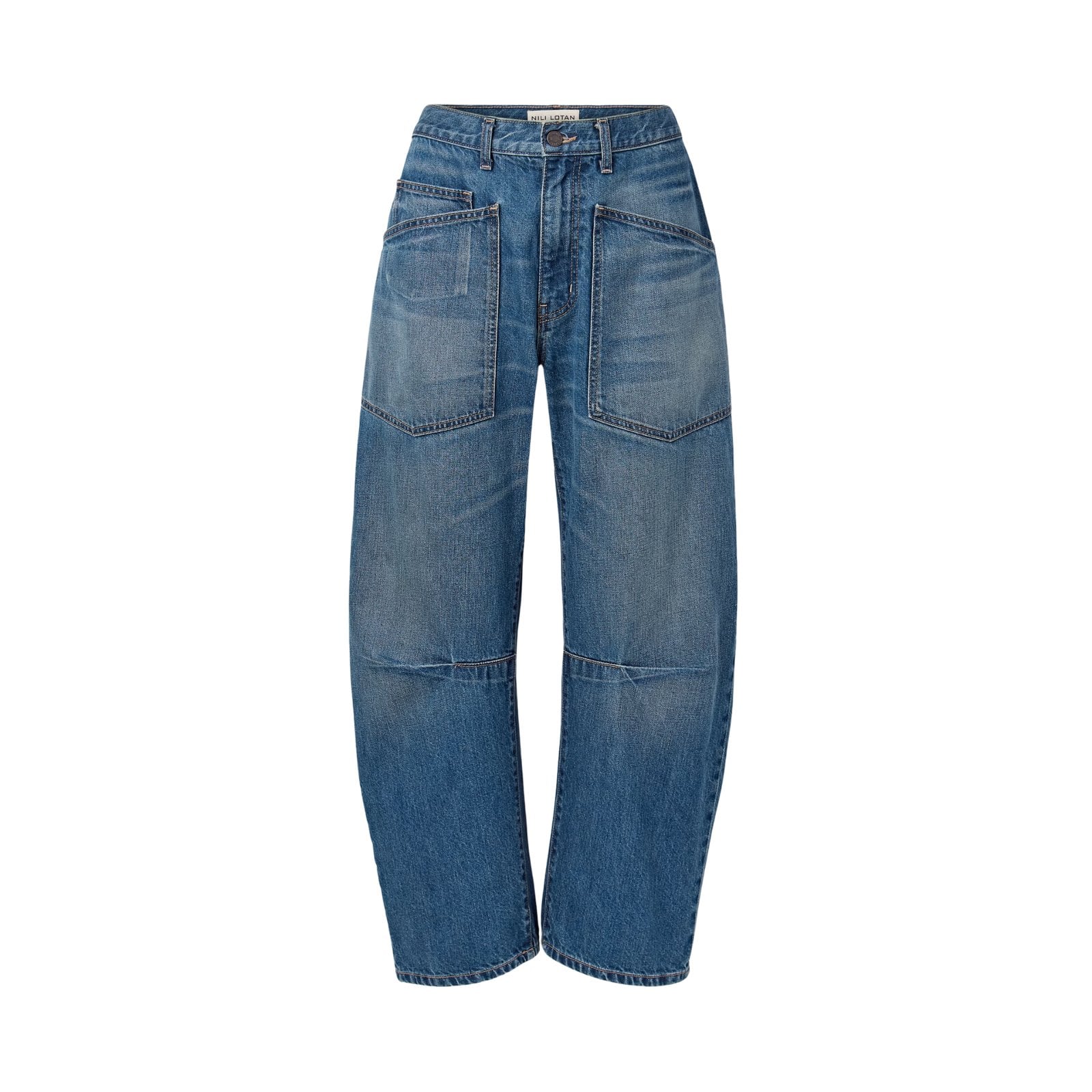 NILI LOTAN Shon high-rise barrel-leg jeans