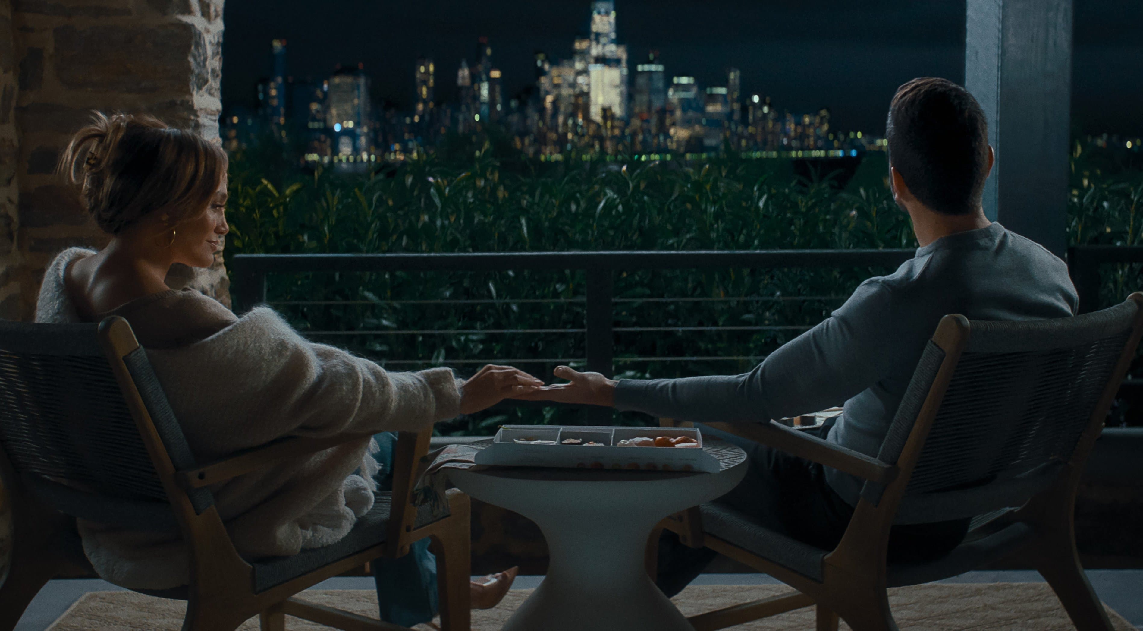 Jennifer Lopez and Brett Goldstein in "Office Romance."