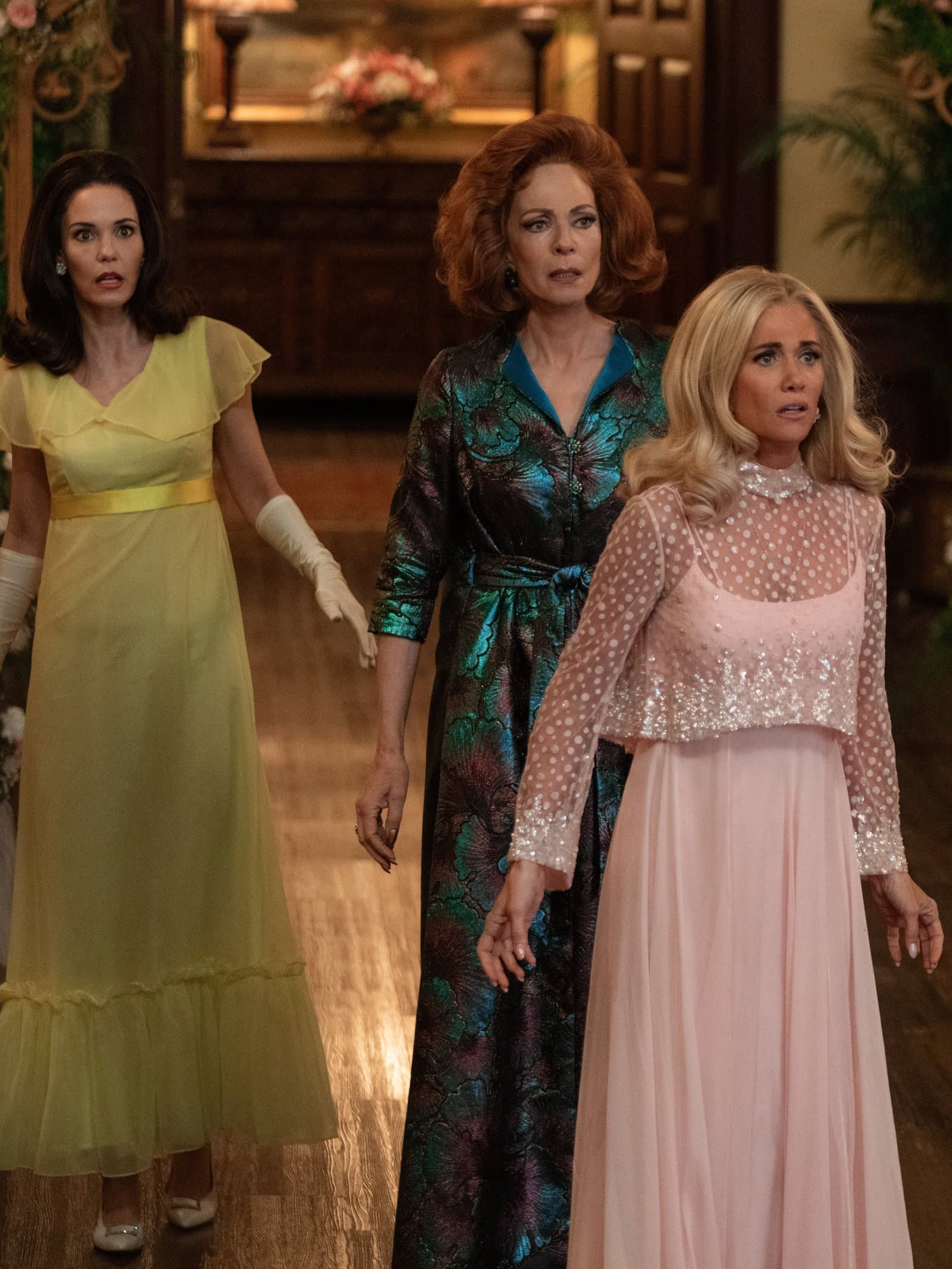 Leslie Bibb, Allison Janney, Kristen Wiig and Mindy Cohn in "Palm Royale."