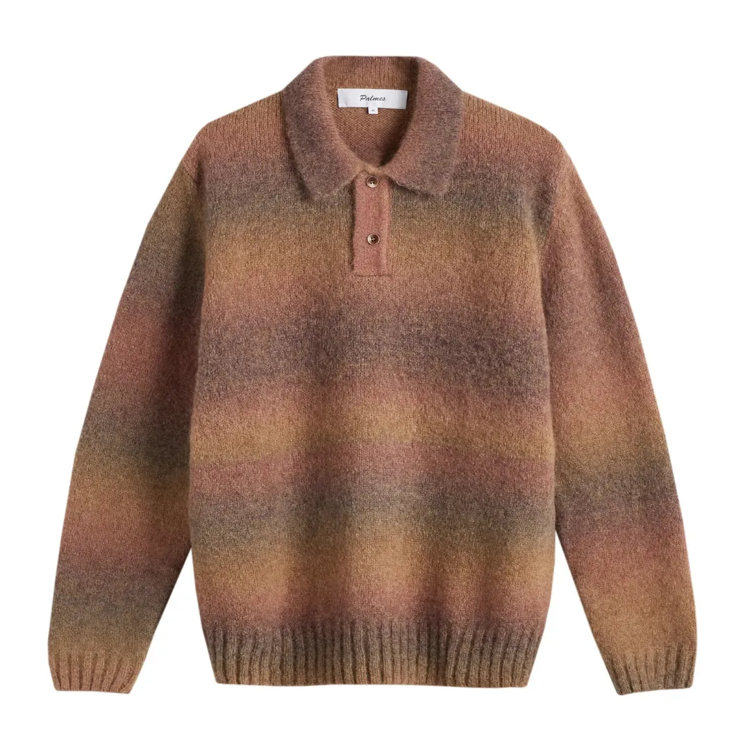 Palmes Alpaca Long Sleeve Knit Polo