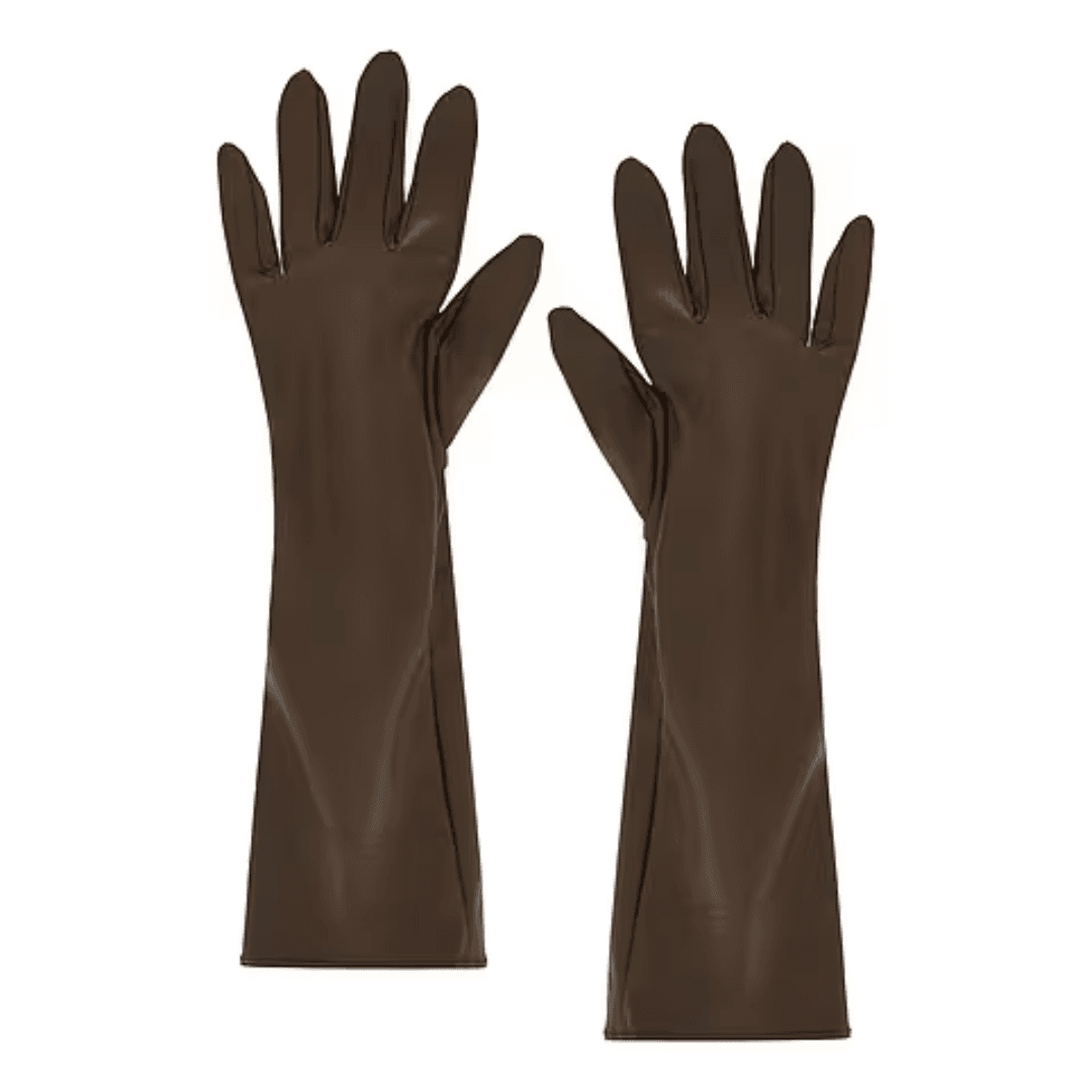 Petit Moments Carmen Gloves in brown against a white background