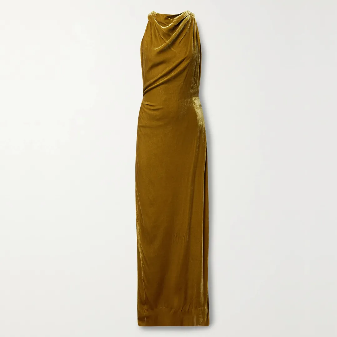 Proenza Schouler Open-Back Velvet Gown