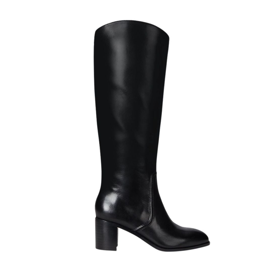 Ralph Lauren Charly Burnished Leather Tall Boot