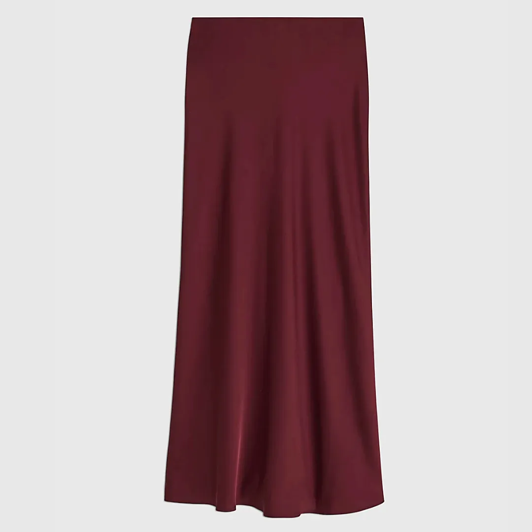 River Island Satin Maxi Skirt