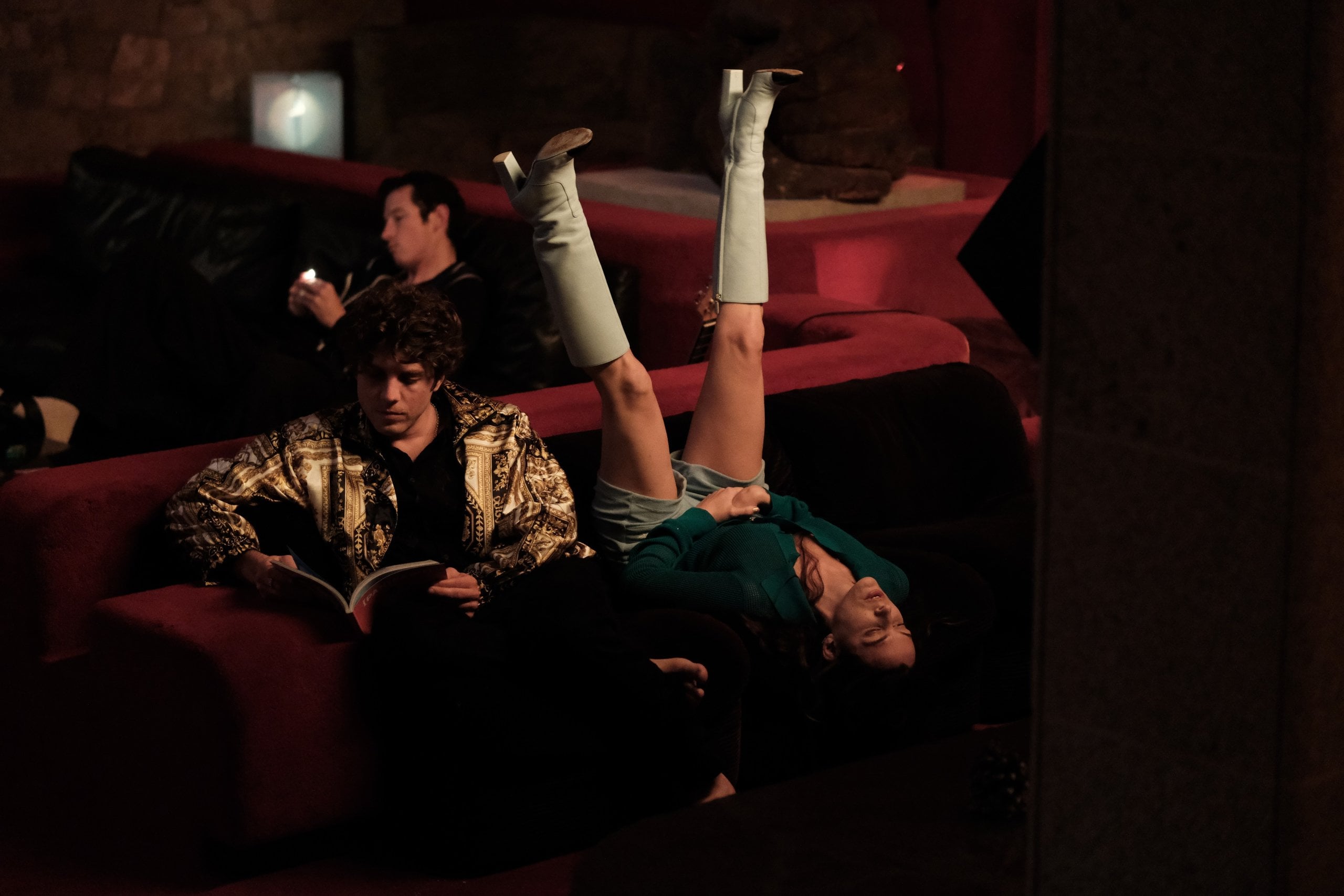 Lukas Gage and Riley Keough in "Rosebush Pruning."