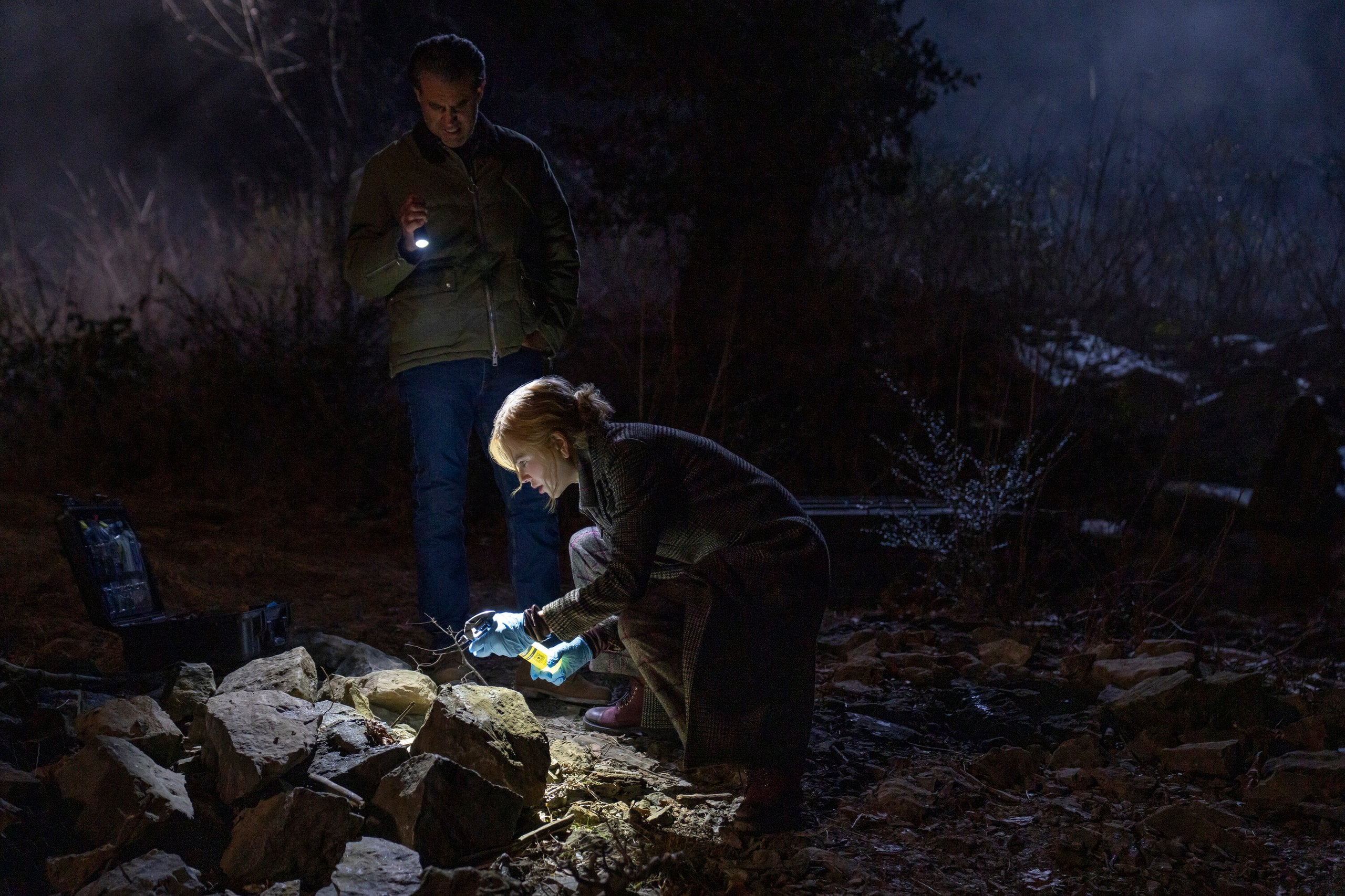 Nicole Kidman and Bobby Cannavale in "Scarpetta".