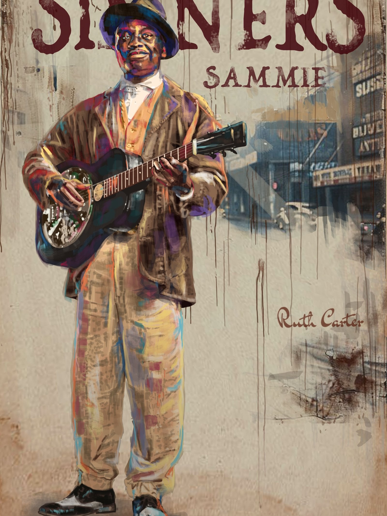 Sketch of Sammie in "Sinners."