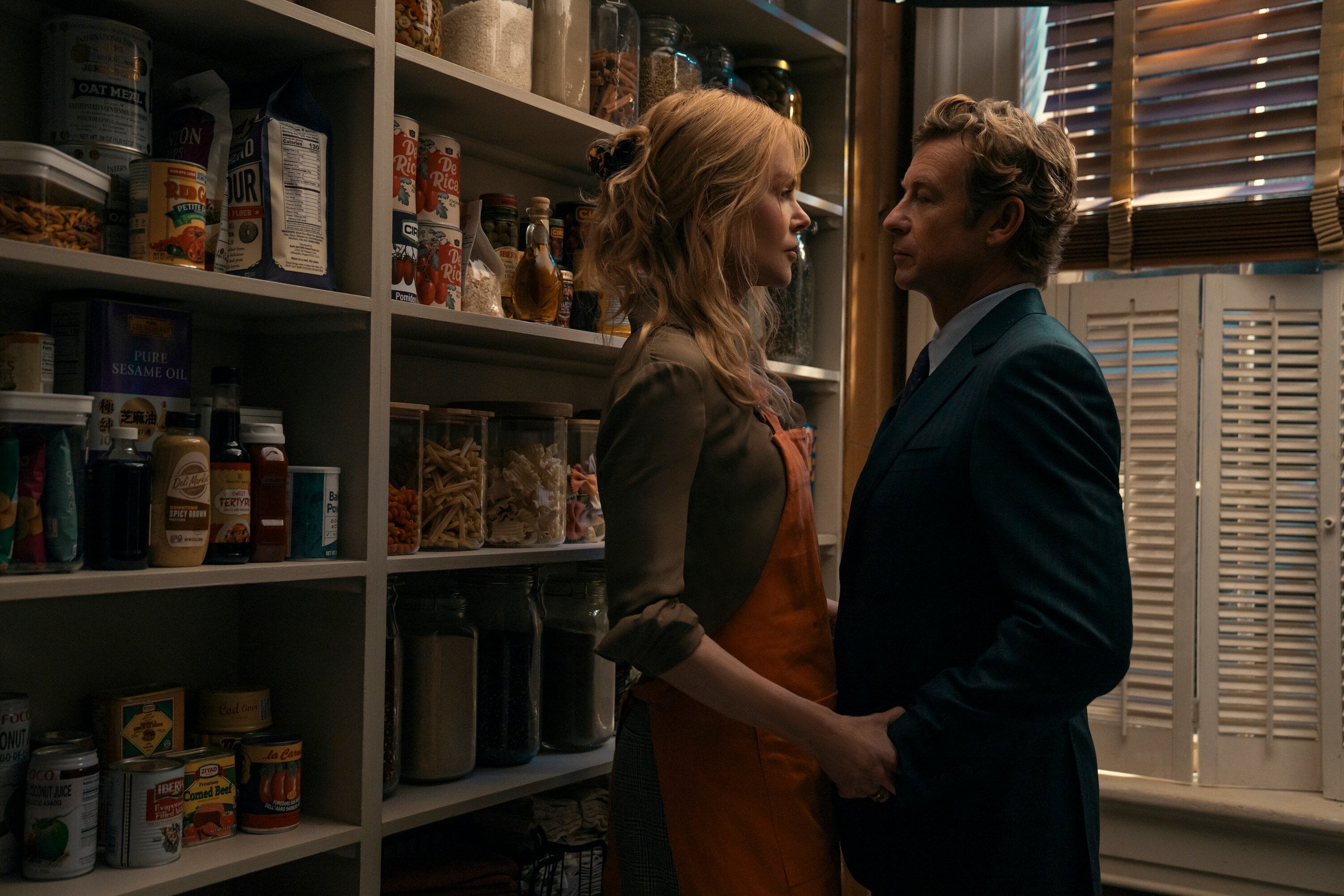 Nicole Kidman and Simon Baker in "Scarpetta".