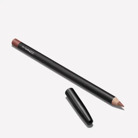 A lip pencil in a soft pink shade against a white background