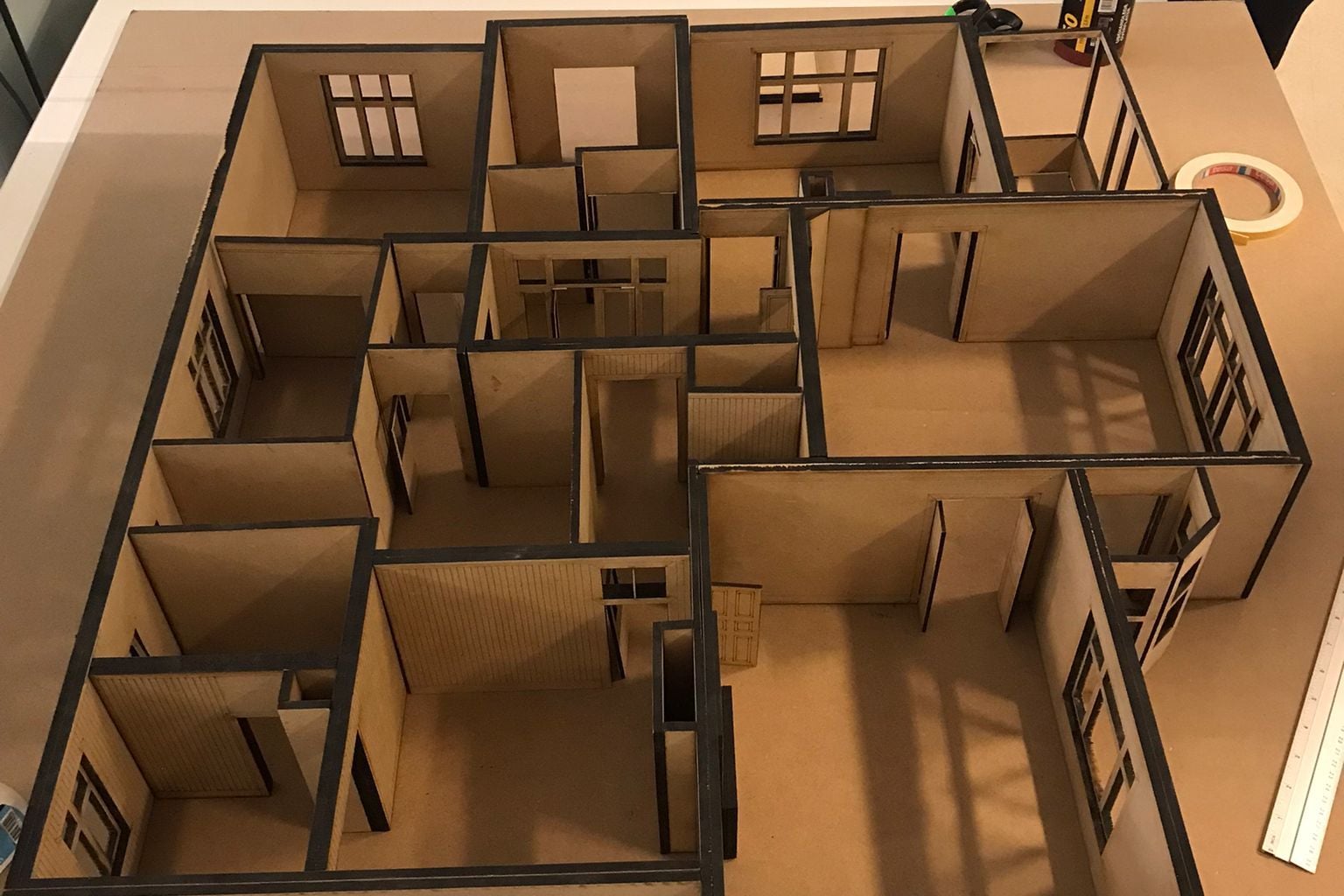 Wooden house model for "Sentimental Value."