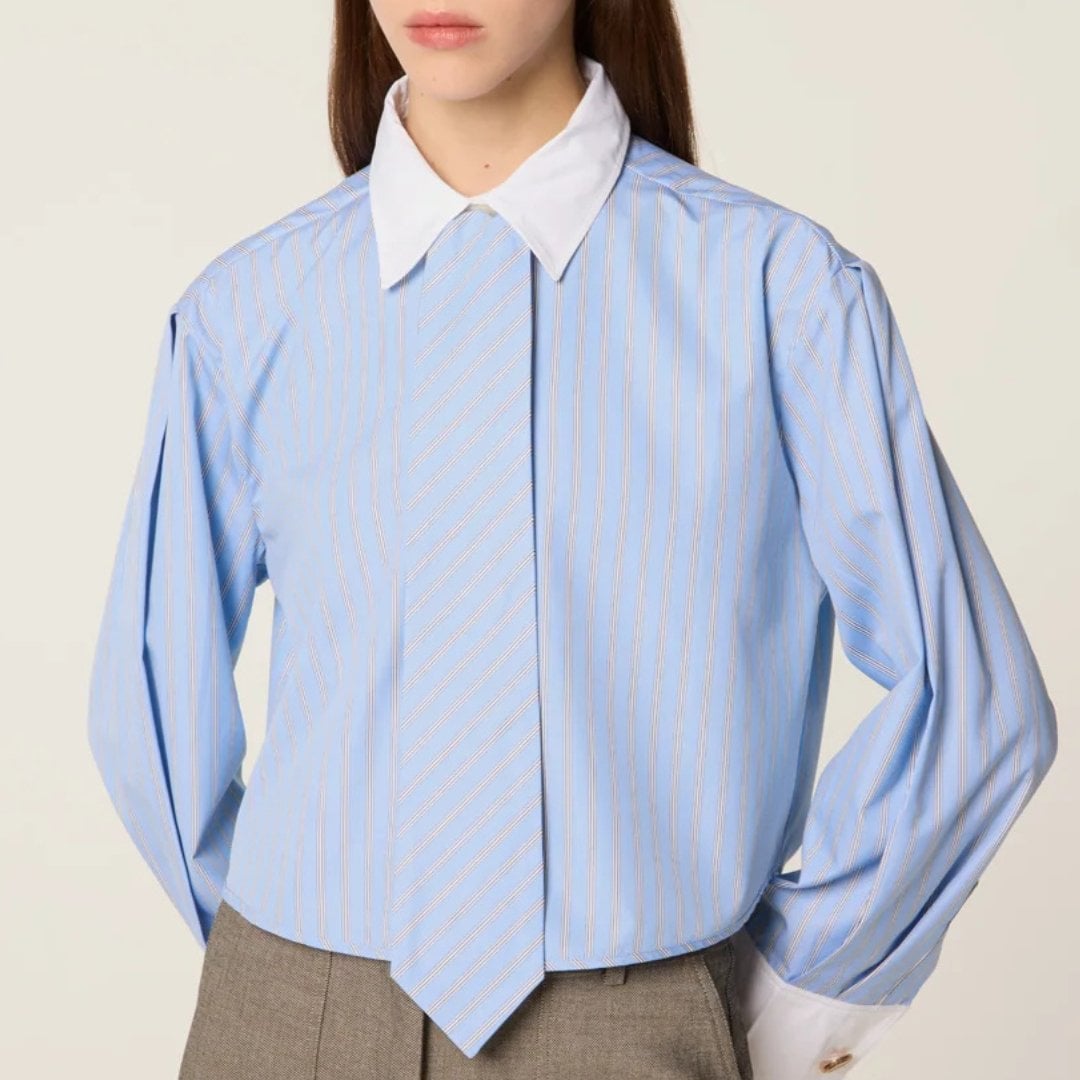 Tresse Short shirt with tie