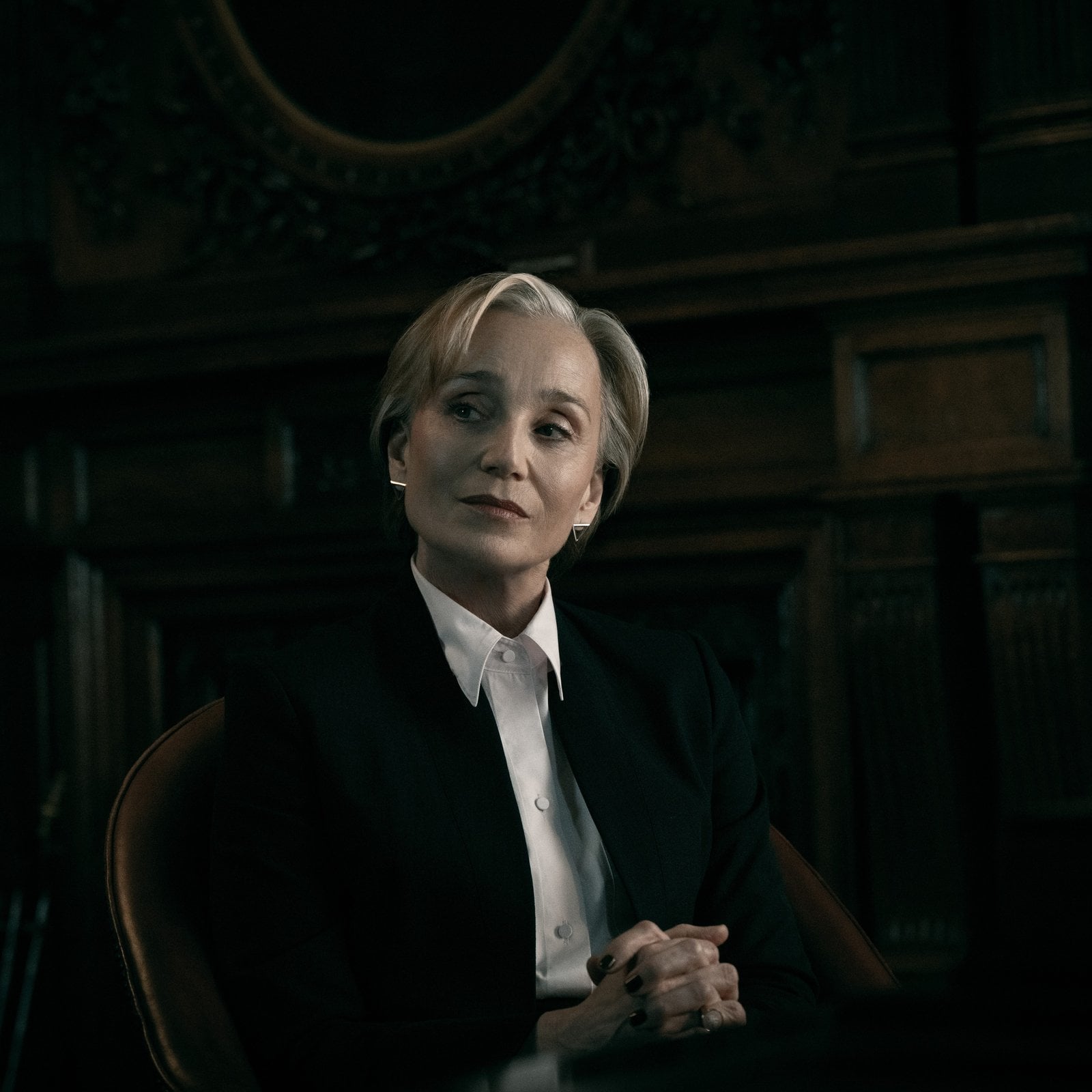 Kristin Scott Thomas in "Slow Horses" season 6.