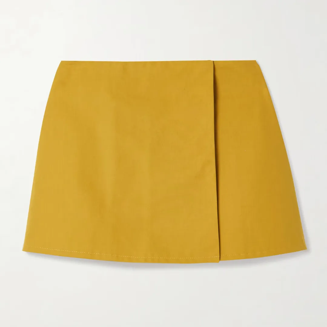 Tolu Coker Pleated Mini Wrap Skirt
