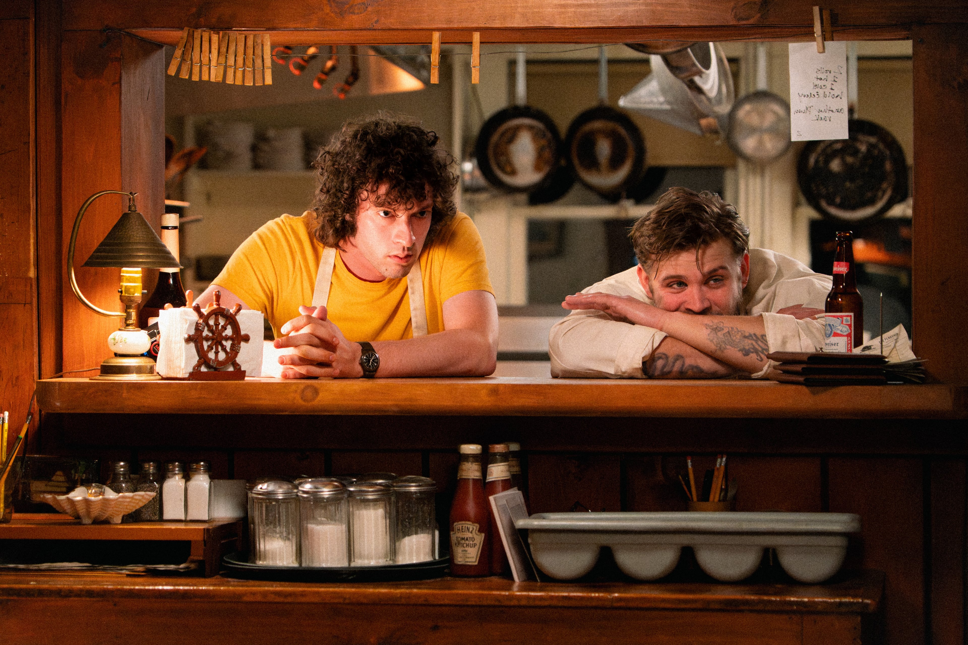 Dominic Sessa and Leo Woodall in "Tony".