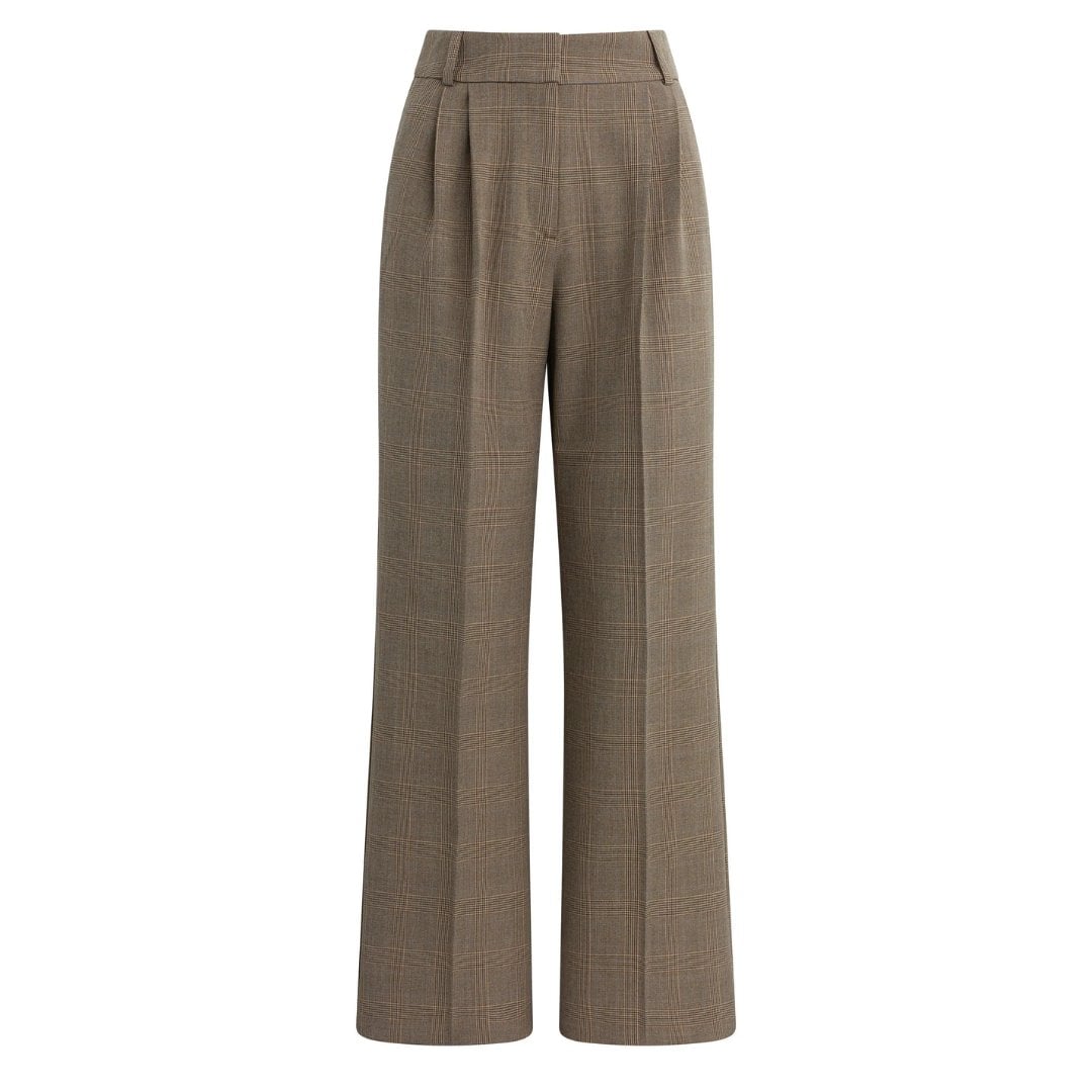 Favorite Daughter Plaid High Waist Wide Leg Pants