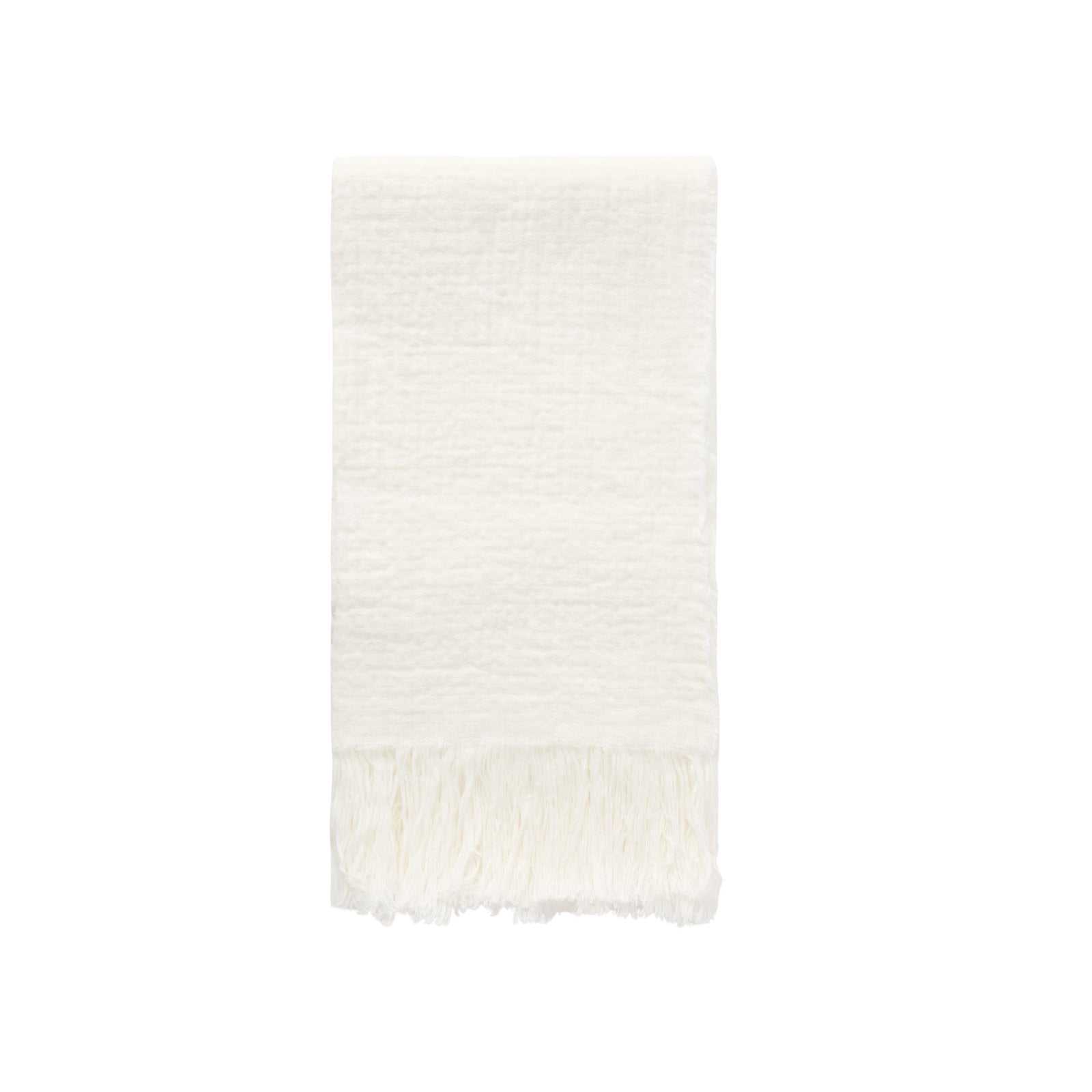 The Row Kastel fringed crinkled-linen scarf