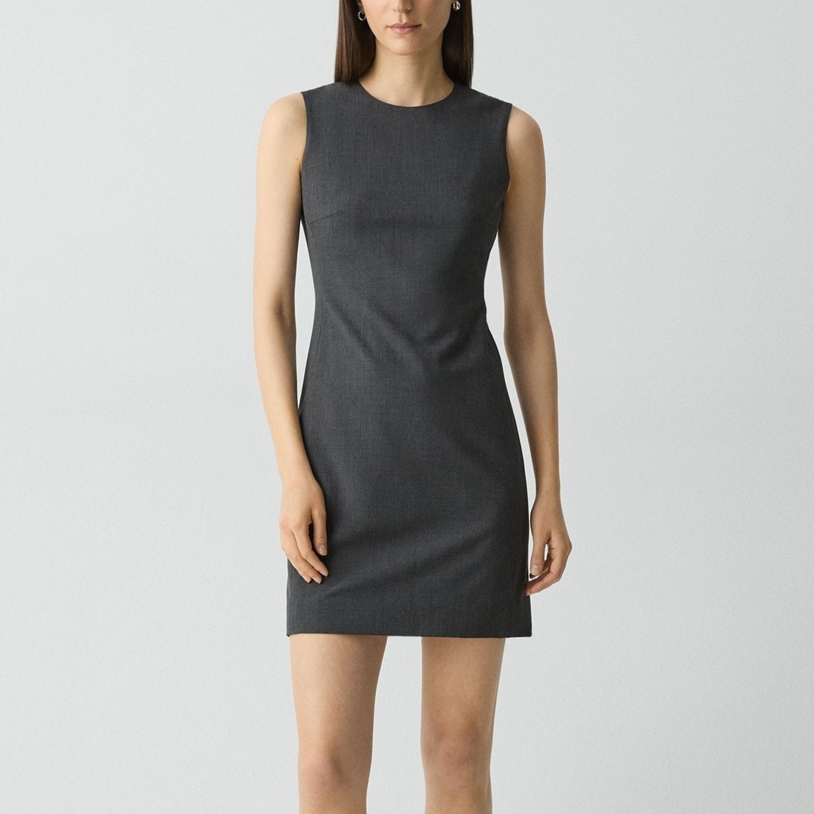 Theory Sleeveless Fitted Dress in Good Wool