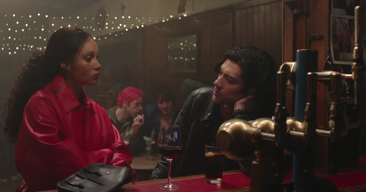 Adwoa Aboah and Will Sharpe in "Too Much"