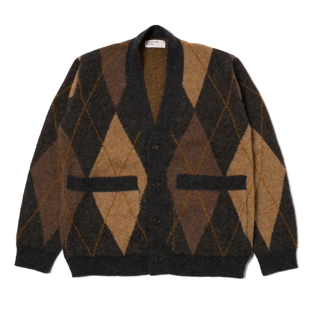 Universal Works Alpaca Knit Argyll Cardigan
