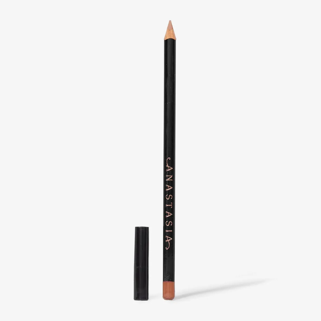 An Anastasia Beverly Hills long-lasting velvety-matte lip liner against a grey background