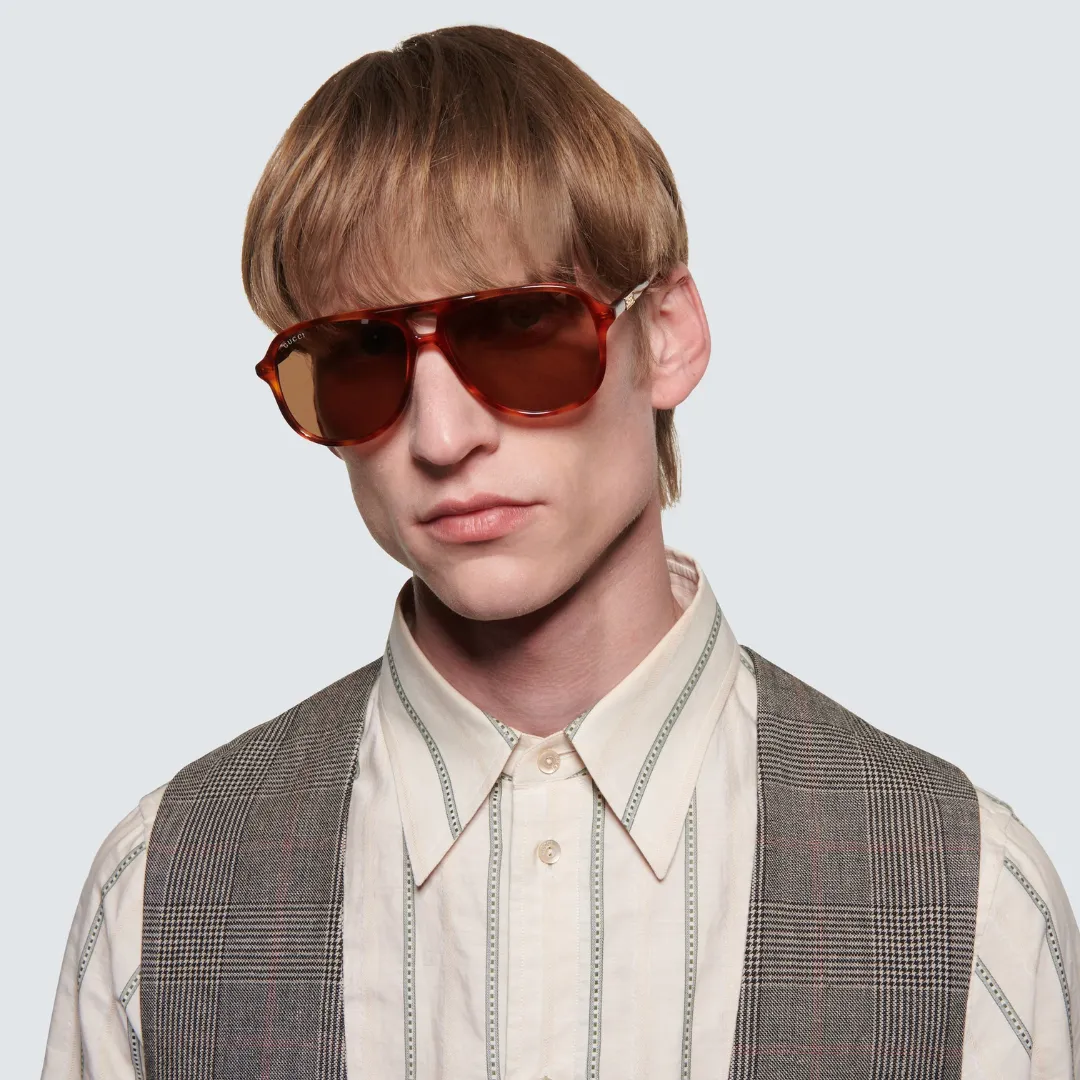 Gucci Aviator Acetate Sunglasses