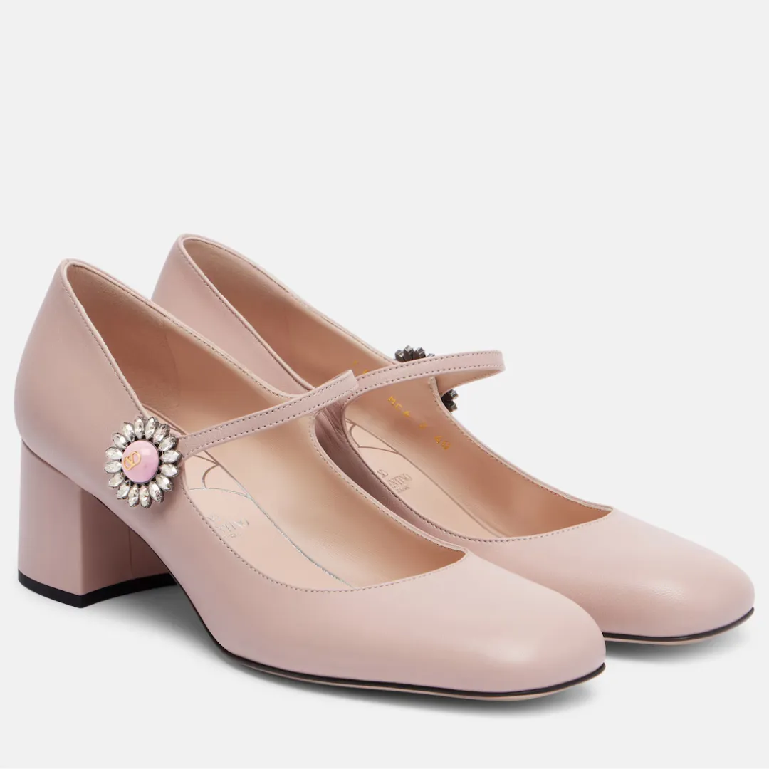 Valentino Garavani Leather Mary Jane Pumps