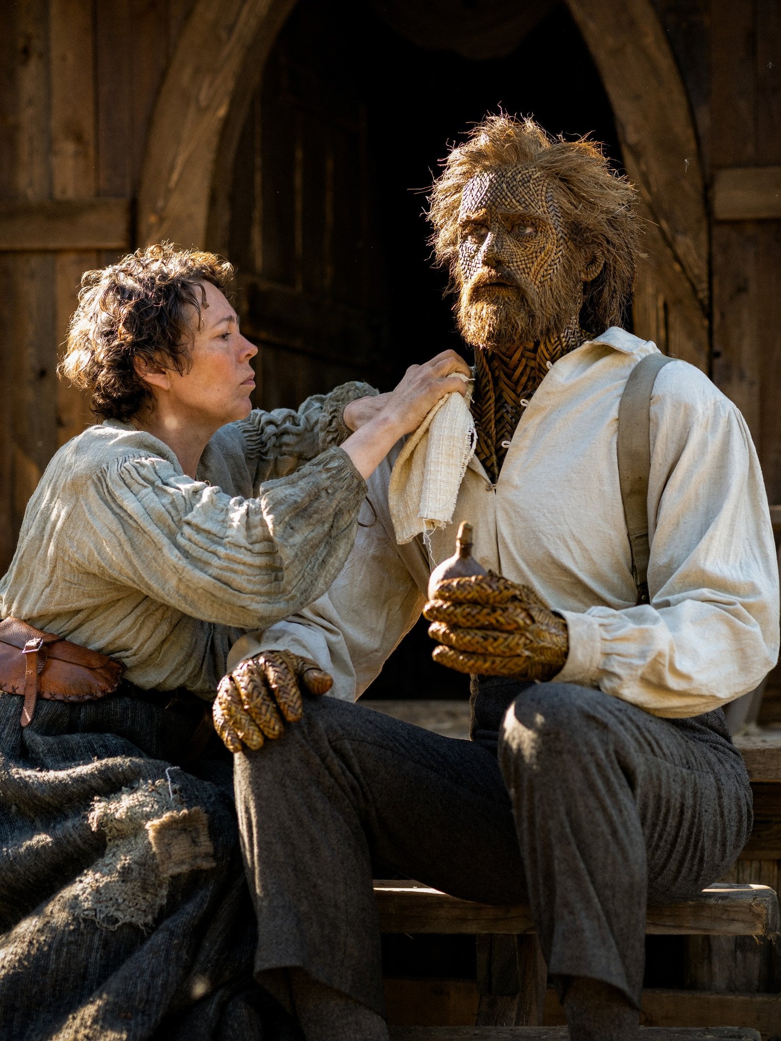 Olivia Colman and Alexander Skarsgård in "Wicker."