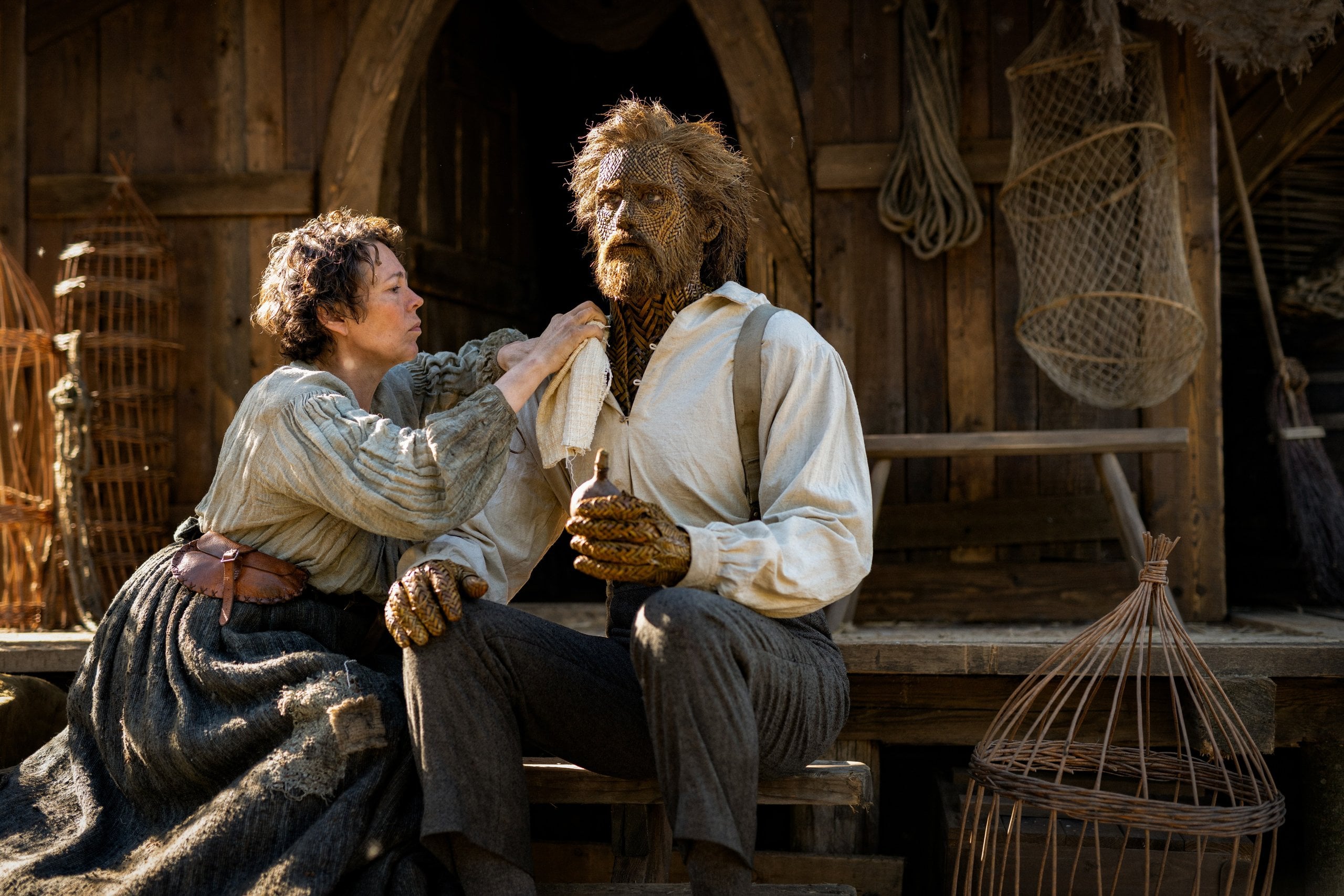 Olivia Colman and Alexander Skarsgård in "Wicker."