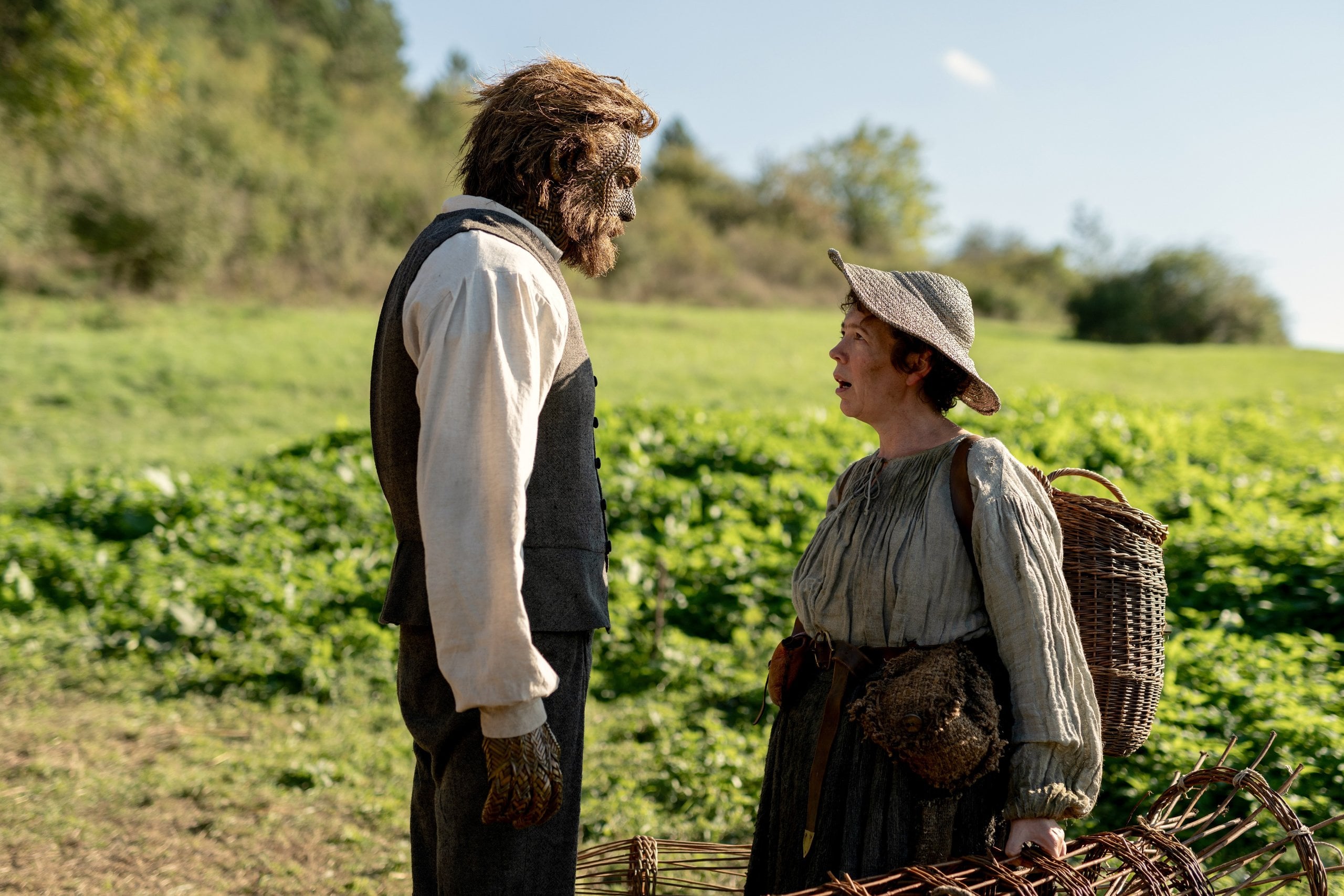 Olivia Colman and Alexander Skarsgård in "Wicker."