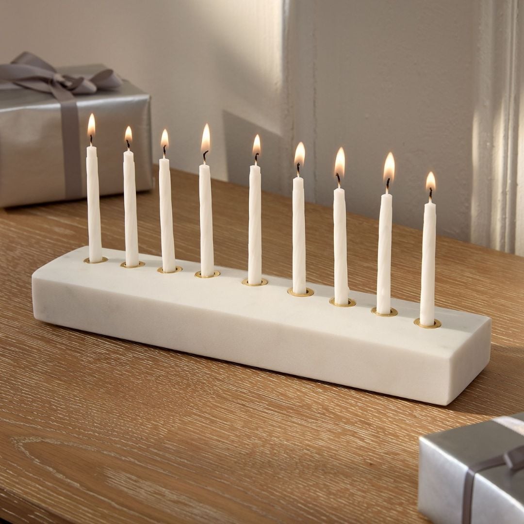 West Elm Faceted Stone Menorah