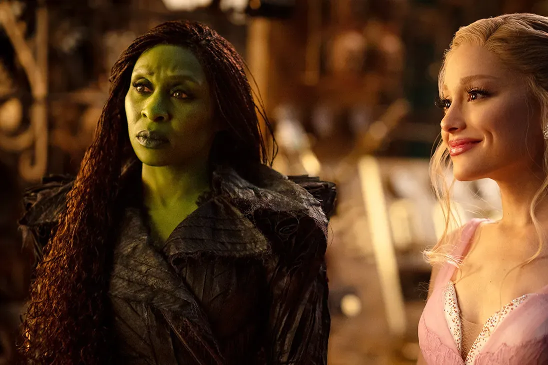 Cynthia Erivo as Elphaba and Ariana Grande as Glinda in "Wicked: For Good."
