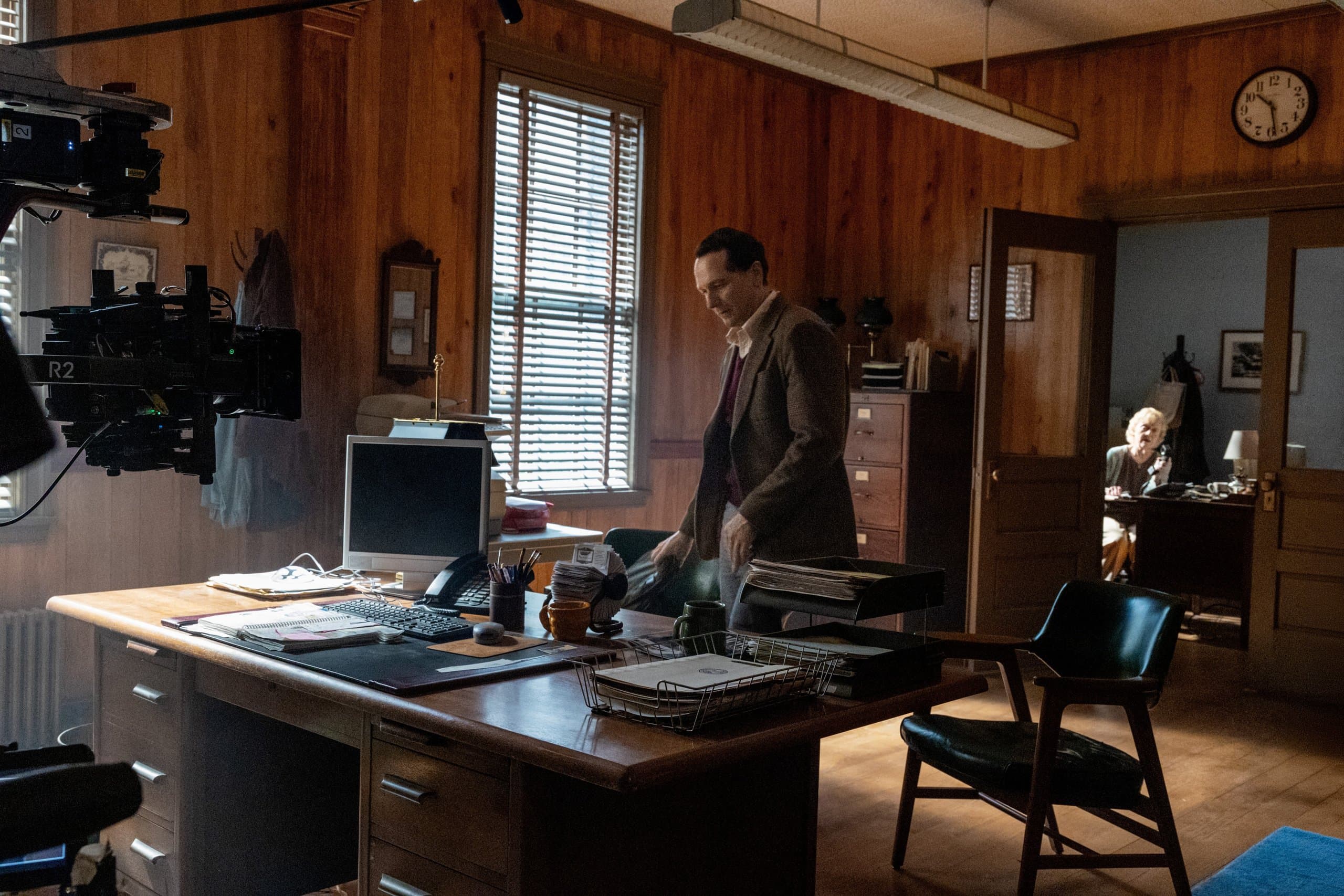 Matthew Rhys on the set of "Widow's Bay."