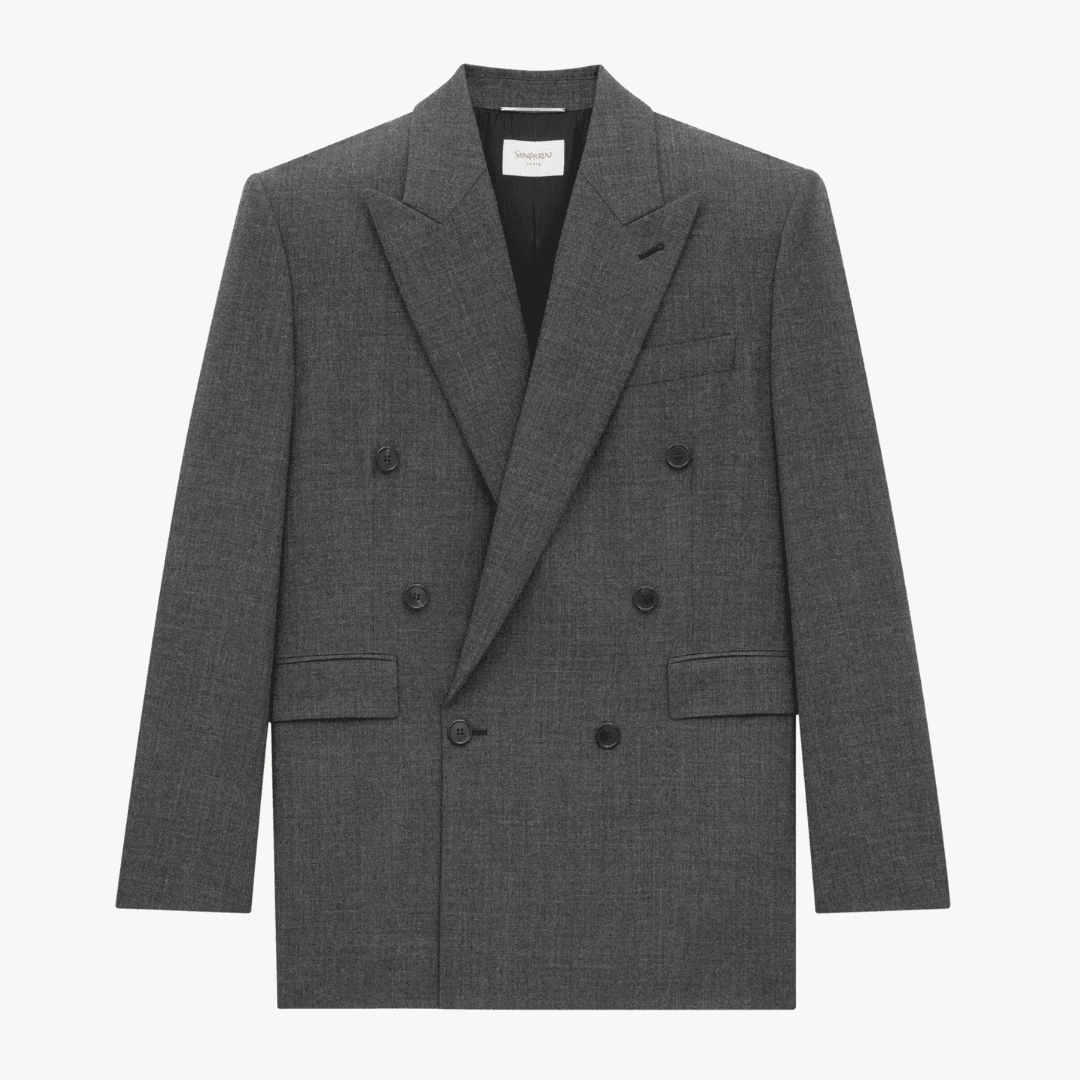 YSL double-breasted long jacket
