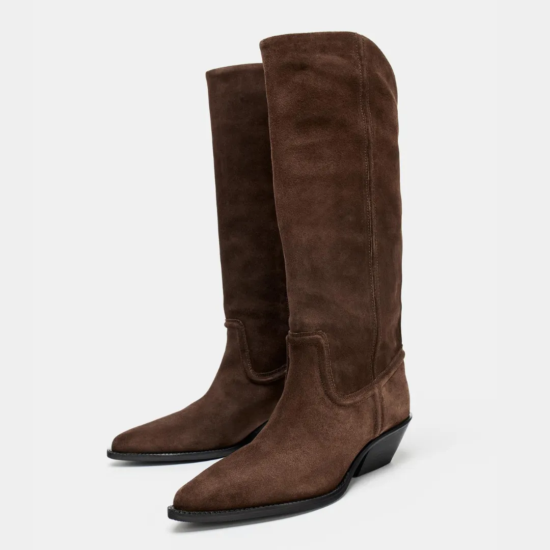 Zara Heeled Cowboy Boots