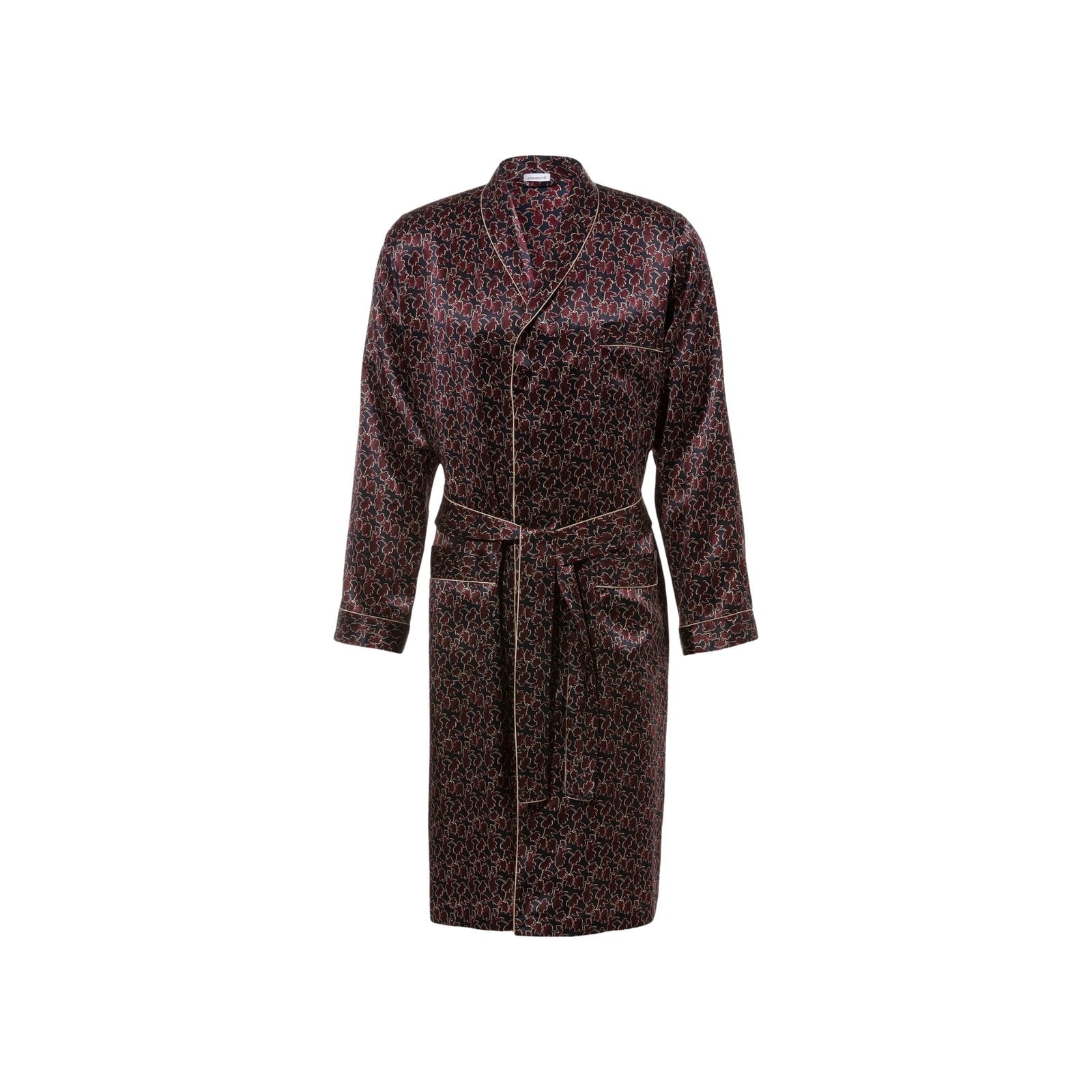 Zimmerli Silk Nightwear Robe Long - leaves