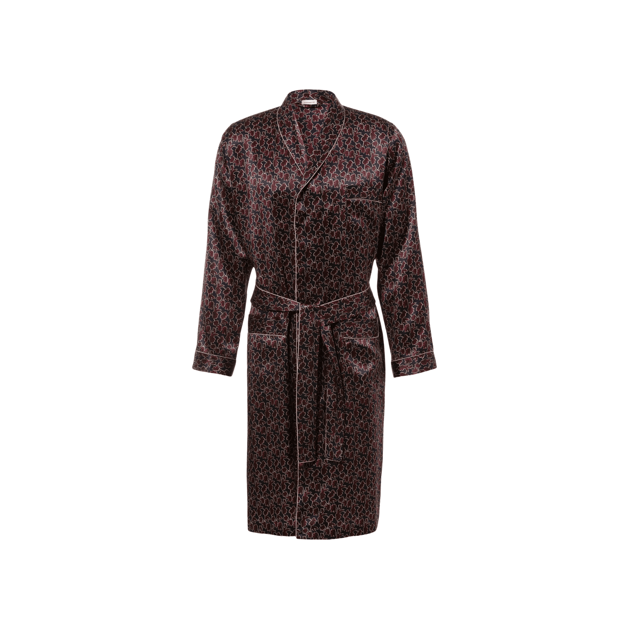 Zimmerli Silk Nightwear Robe Long - leaves