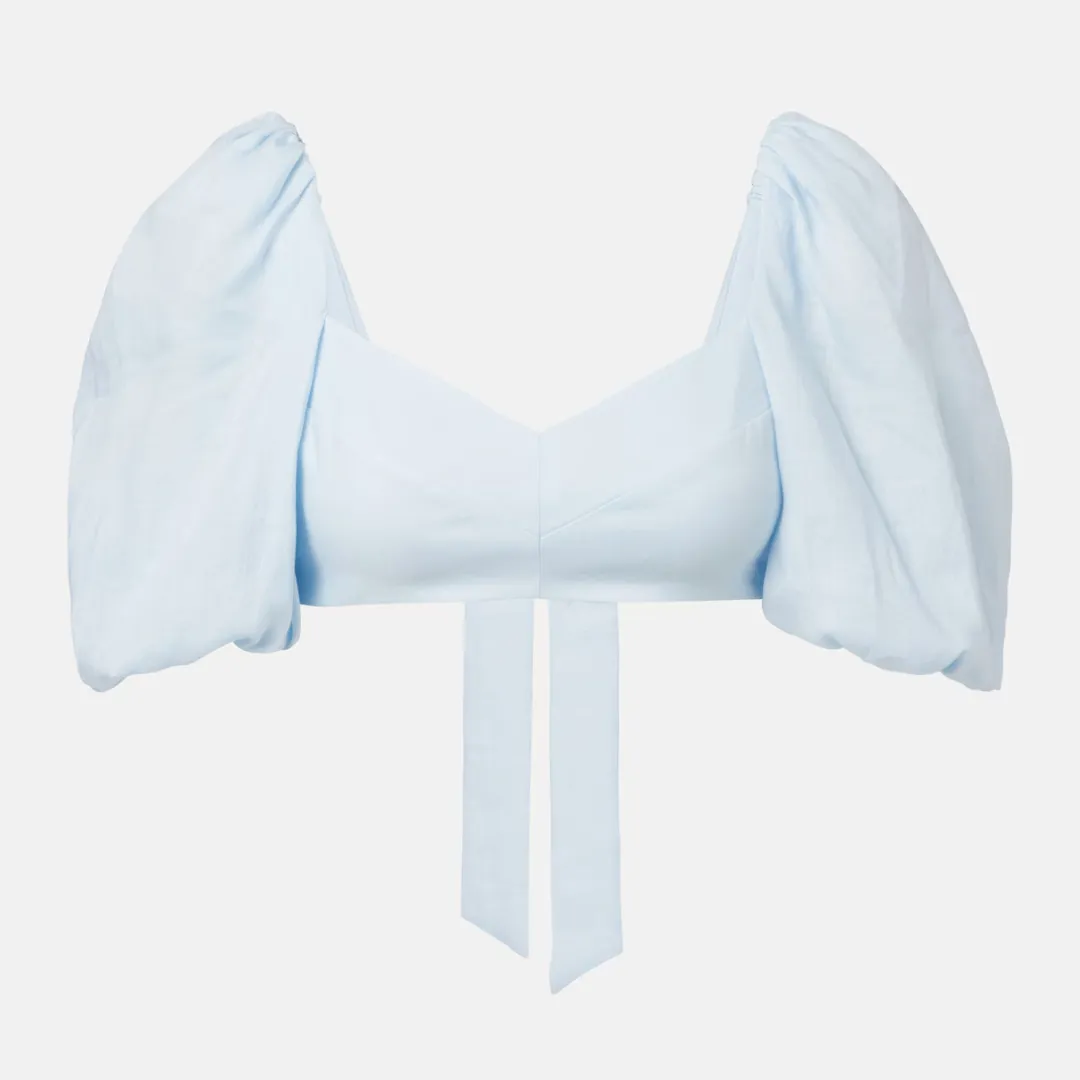 Zimmermann puff-sleeve crop top