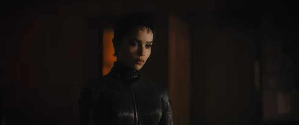 A still of Zoe Kravitz as Catwoman in "The Batman."