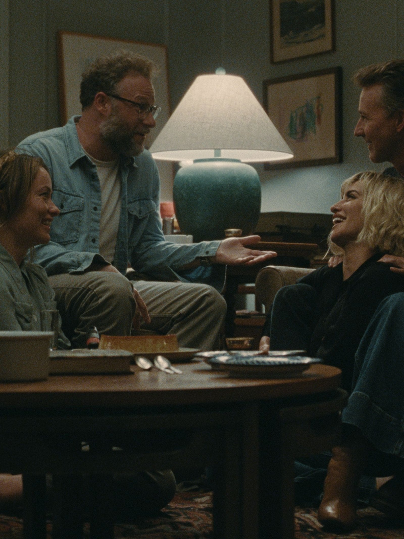 EDWARD NORTON, PENELOPE CRUZ, SETH ROGEN, AND OLIVIA WILDE IN "THE INVITE."