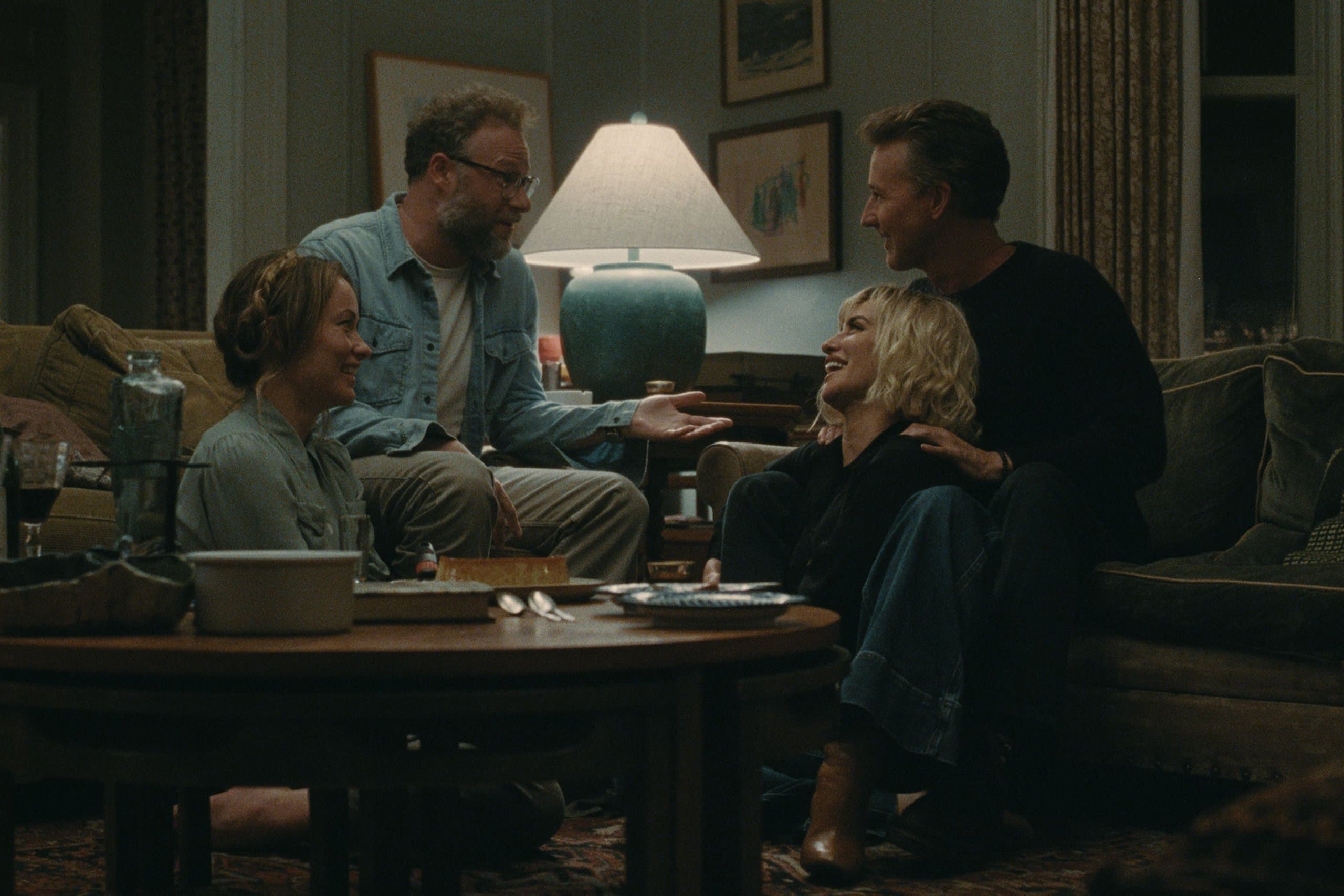 EDWARD NORTON, PENELOPE CRUZ, SETH ROGEN, AND OLIVIA WILDE IN "THE INVITE."