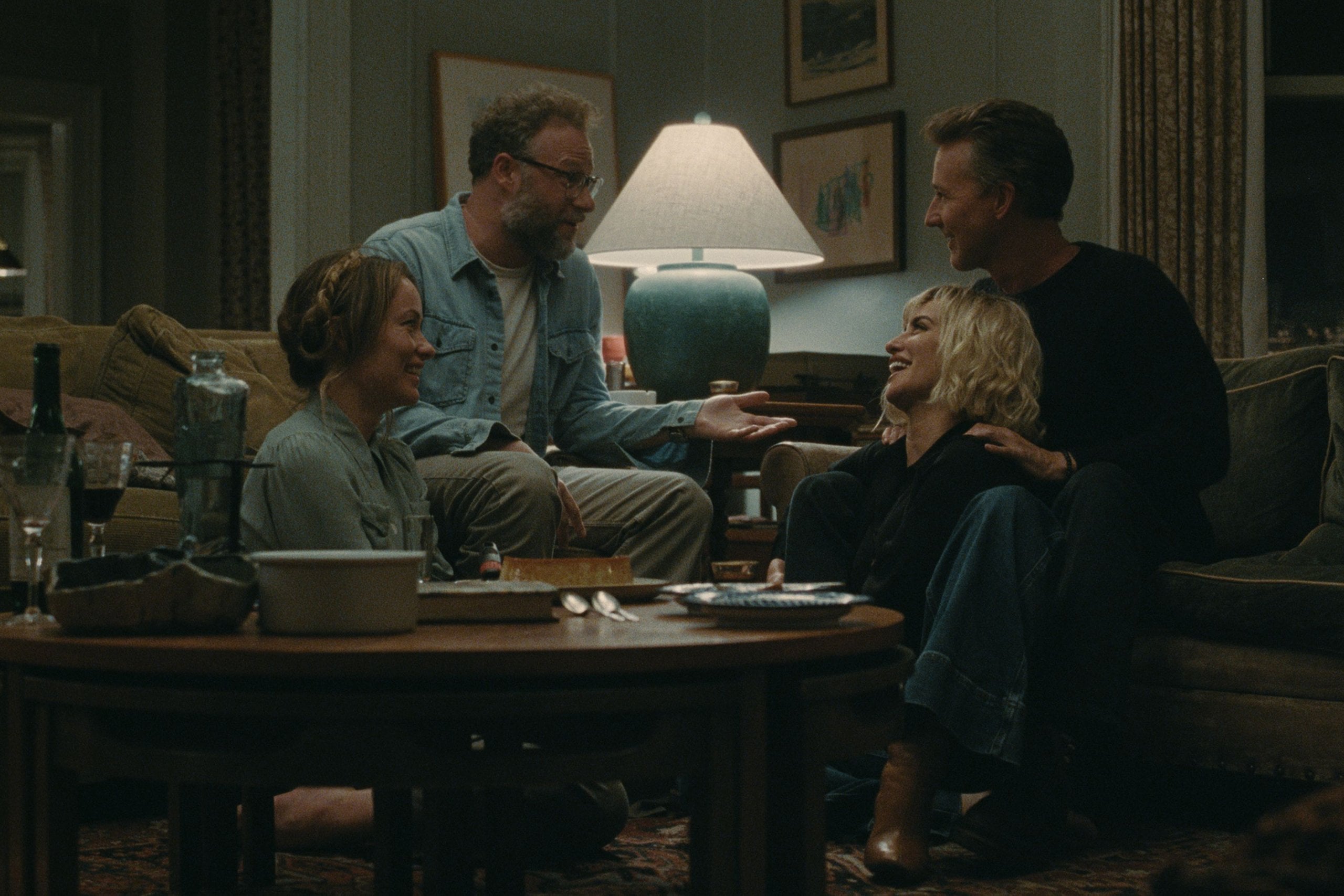 EDWARD NORTON, PENELOPE CRUZ, SETH ROGEN, AND OLIVIA WILDE IN "THE INVITE."