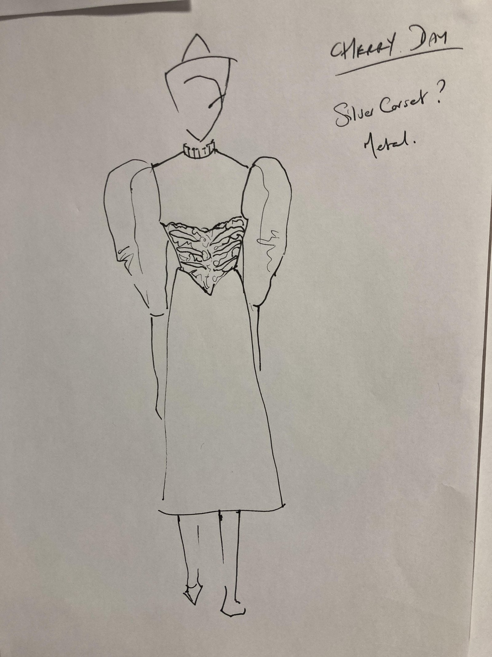 One of Susie Coulthard’s sketches for Cherry.