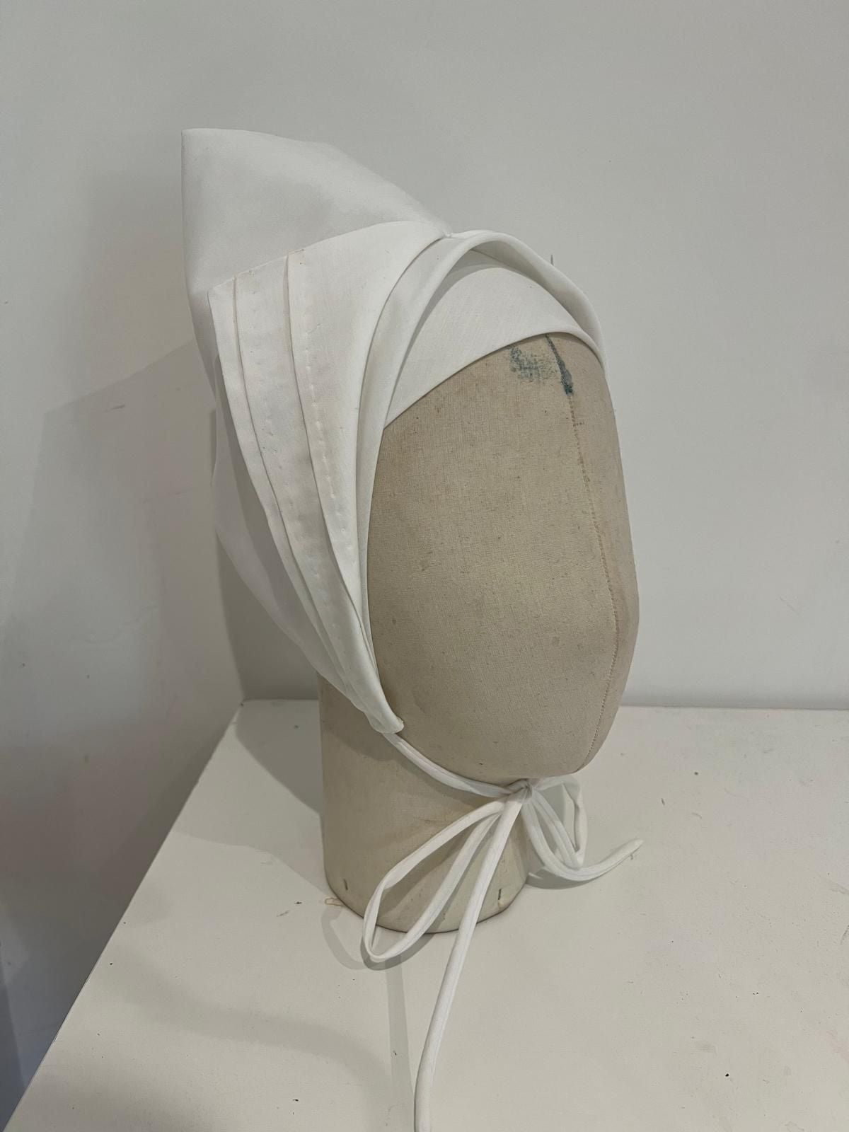 One of Cherry's sculptural head pieces designed with the help of Hood London.
